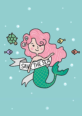 Mermaid save the sea
