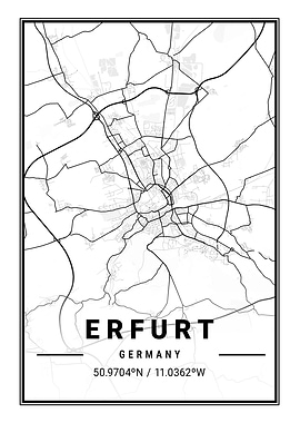 Erfurt Light City Map