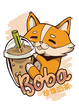 Illustration Boba with te