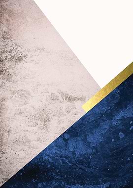 Pink Navy Gold Mountains