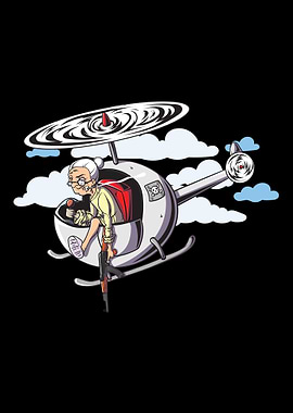 Grandma in the helicopter