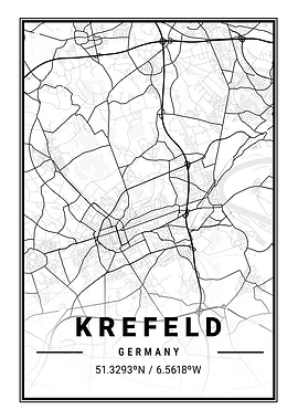 Krefeld Light City Map