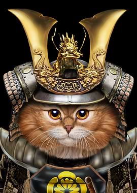 Japan Samurai Warrior Cat