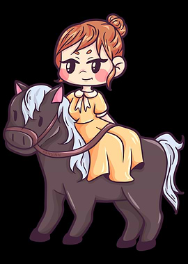 Girl princess lady horse r