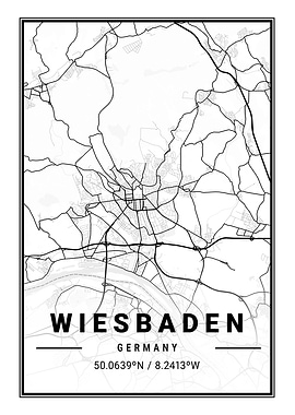 Wiesbaden Light City Map