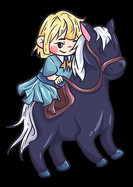 Girl princess lady horse r