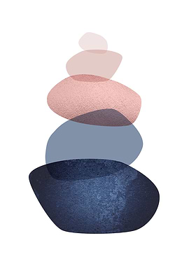 Pebbles in blush navy