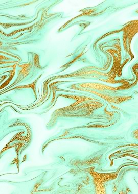 Mint Gold Marble 04