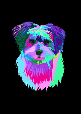 Colorful puppy dog
