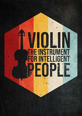 Violinist Retro Vintage