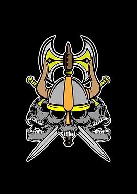Viking Sword Skull Helmet
