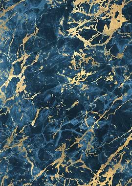 Blue Gold Marble 10