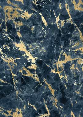 Blue Gold Marble 08