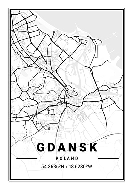 Gdansk Light City Map