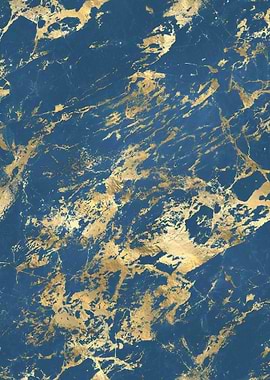 Blue Gold Marble 06