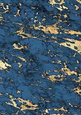 Blue Gold Marble 05