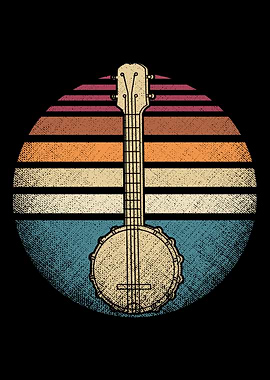 Banjo Player Retro