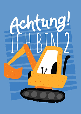 Excavators Caution two