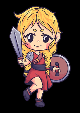 Viking girl sword warrior