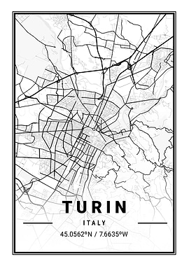 Turin Light City Map