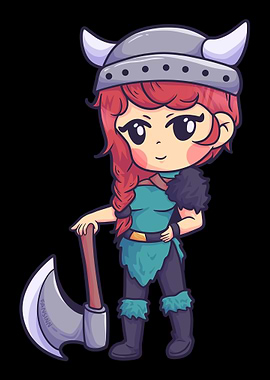 Viking girl ax warrior wom