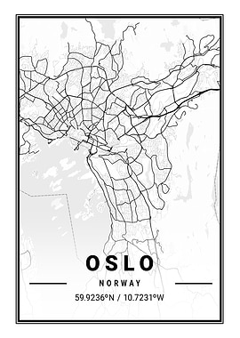 Oslo Light City Map