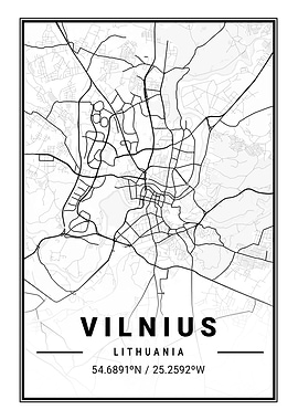 Vilnius Light City Map
