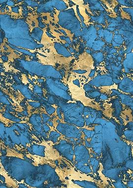 Blue Gold Marble 01