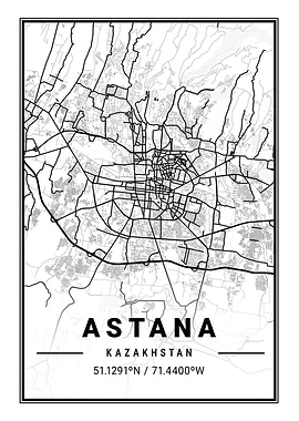Astana Light City Map