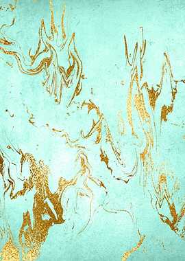 Mint Gold Marble 01