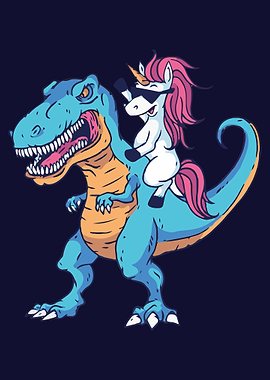 Unicorn ride on Dinosaur