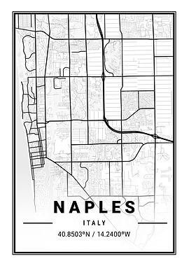 Naples Light City Map