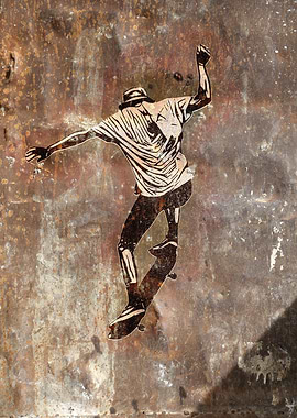 Skateboarder Street Art