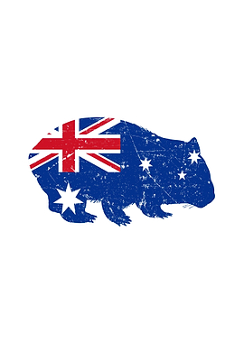 Wombat Australian Flag
