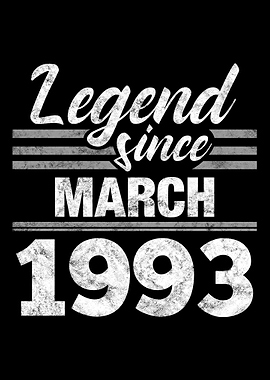 Legend Since March 1993