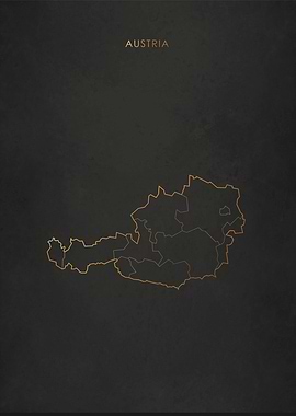 Gold Austria Map