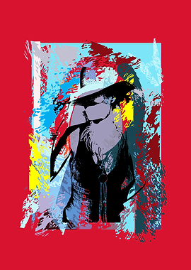 Cowgirl silhouette on the