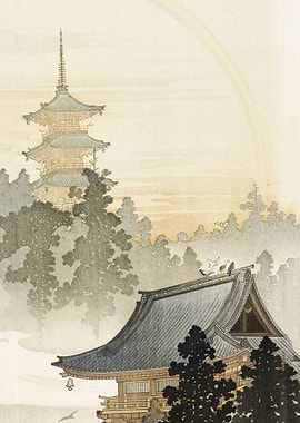 Pagoda and rainbow