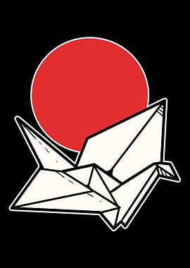 Japan Flag Crane Japanese