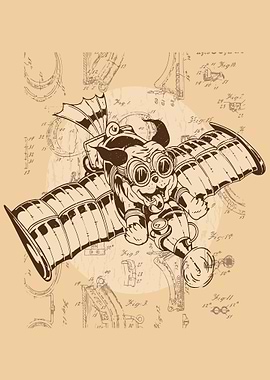 Steampunk Flying Dog