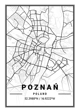 Poznan Light City Map
