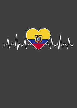 Ecuador Heartbeat Flag