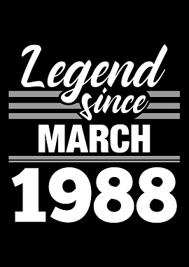 Legend Since March 1988