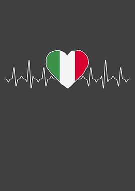 Italy Heartbeat Flag