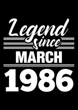 Legend Since March 1986