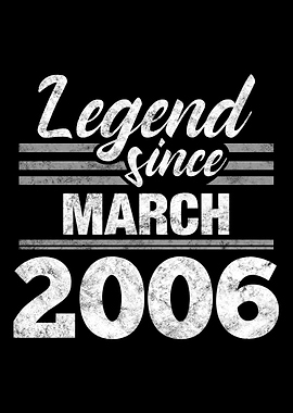 Legend Since March 2006