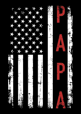 Papa with US american flag