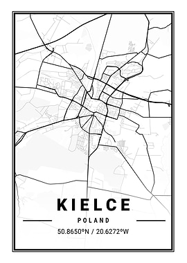 Kielce Light City Map
