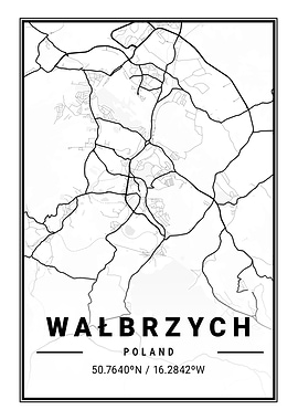 Walbrzych Light City Map