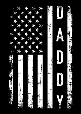 Daddy with US american fla